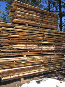 A stack of slabs ready for market